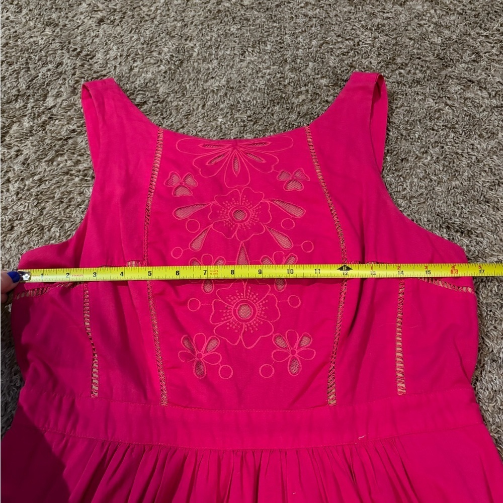 Anthropologie Moulinette Soeurs Dress Womens 8 Rose Pink Sierra Rhododendron - Picture 8 of 12